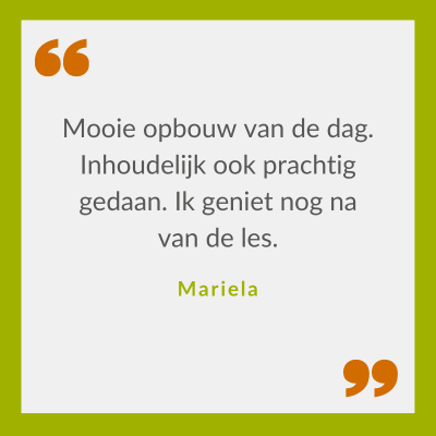 Quote Mariela over de opleiding Maak kennis met een ecologische klimaattuin